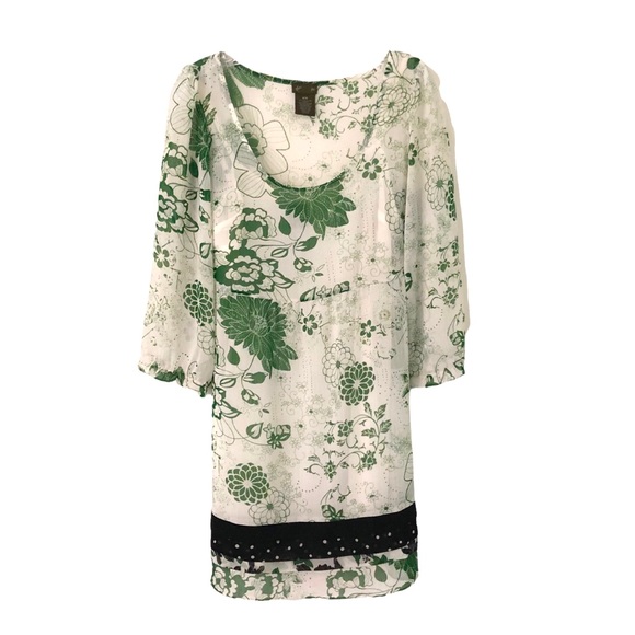 Anthropologie Fei Floral Tie Back Dress 